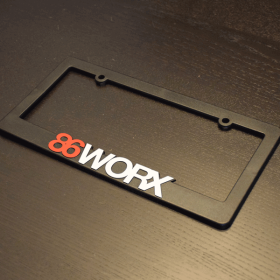 86WORX License Plate Frame